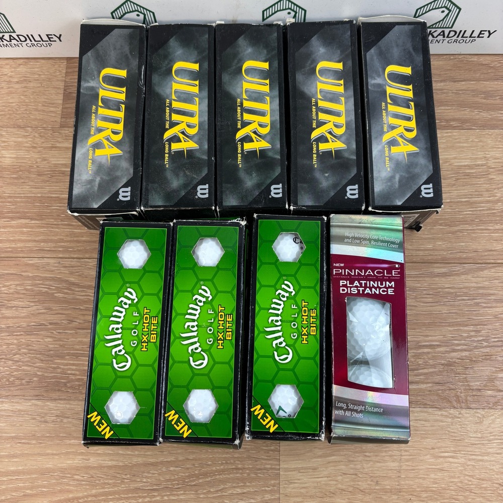Wilson Ultra Callaway HX Hot Bite Pinnacle Platinum Golf Balls 9 Sleeves